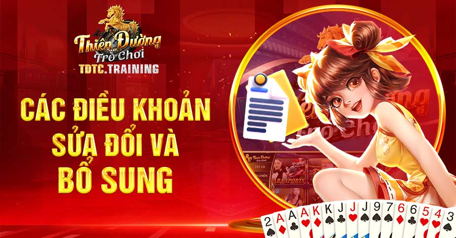 Các điều khoản sửa đổi và bổ sung của cổng game